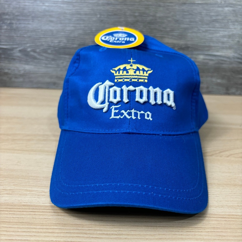 Corona Hat Cap Strap Back Blue Beer One‎ Size Adjustable NWT